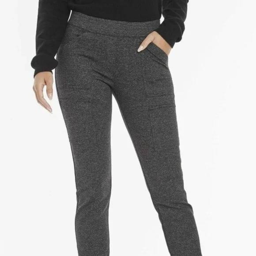 Anatomie jenny tweed stretchy pull on gray‎ pants L office travel workout